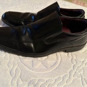 Men's Black Leather‎ Loafers by Freeman Size 10